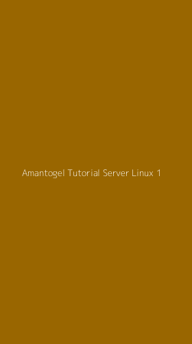 Tampilan Antarmuka Aplikasi Amantogel Tutorial Server Linux - 1