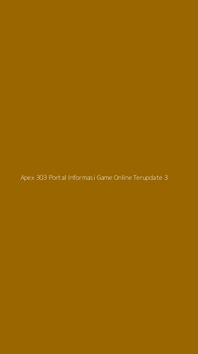 Tampilan Antarmuka Aplikasi Apex 303 Portal Informasi Game Online Terupdate - 3