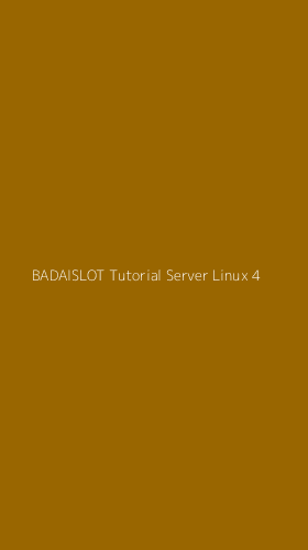 Tampilan Antarmuka Aplikasi Badaislot Tutorial Server Linux - 4