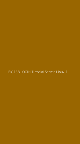 Tampilan Antarmuka Aplikasi Big138 Login Tutorial Server Linux - 1