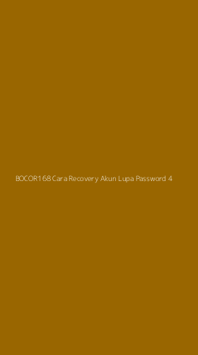 Tampilan Antarmuka Aplikasi Bocor168 Cara Recovery Akun Lupa Password - 4