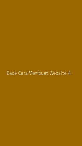 Tampilan Antarmuka Aplikasi Babe Cara Membuat Website - 4