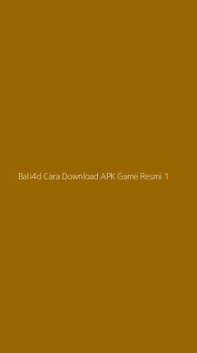 Tampilan Antarmuka Aplikasi Bali4d Cara Download Apk Game Resmi - 1