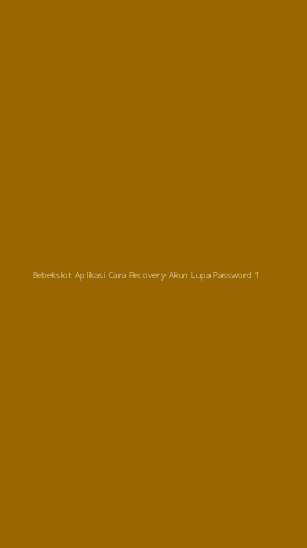 Tampilan Antarmuka Aplikasi Bebekslot Aplikasi Cara Recovery Akun Lupa Password - 1
