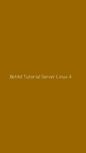 Tampilan Antarmuka Aplikasi Bet4d Tutorial Server Linux - 4