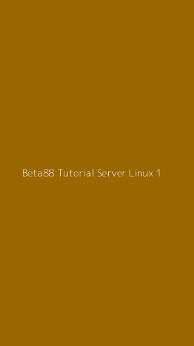 Tampilan Antarmuka Aplikasi Beta88 Tutorial Server Linux - 1