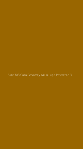 Tampilan Antarmuka Aplikasi Bima303 Cara Recovery Akun Lupa Password - 3