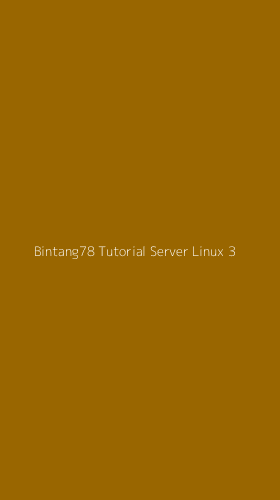 Tampilan Antarmuka Aplikasi Bintang78 Tutorial Server Linux - 3