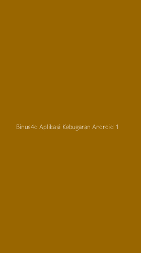 Tampilan Antarmuka Aplikasi Binus4d Aplikasi Kebugaran Android - 1