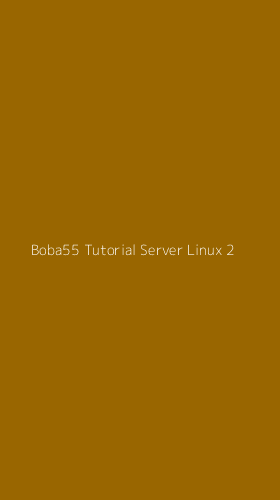 Tampilan Antarmuka Aplikasi Boba55 Tutorial Server Linux - 2