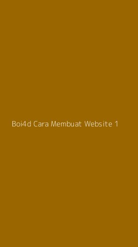 Tampilan Antarmuka Aplikasi Boi4d Cara Membuat Website - 1
