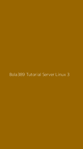 Tampilan Antarmuka Aplikasi Bola389 Tutorial Server Linux - 3