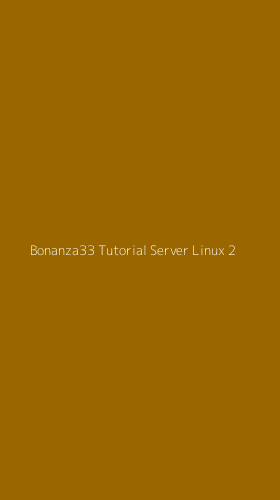 Tampilan Antarmuka Aplikasi Bonanza33 Tutorial Server Linux - 2