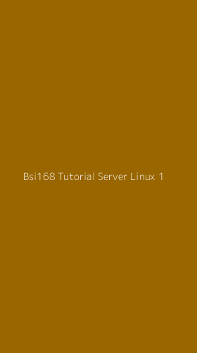 Tampilan Antarmuka Aplikasi Bsi168 Tutorial Server Linux - 1