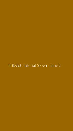 Tampilan Antarmuka Aplikasi C36slot Tutorial Server Linux - 2
