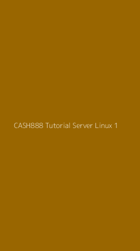 Tampilan Antarmuka Aplikasi Cash888 Tutorial Server Linux - 1