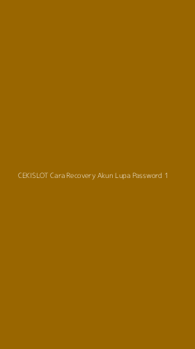Tampilan Antarmuka Aplikasi Cekislot Cara Recovery Akun Lupa Password - 1