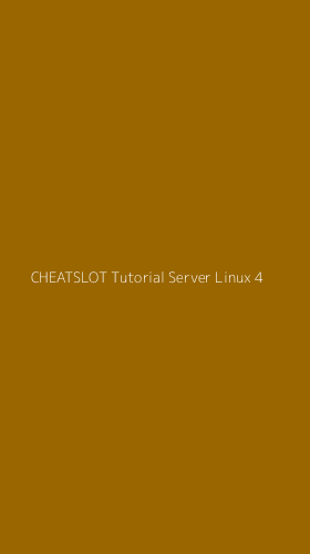 Tampilan Antarmuka Aplikasi Cheatslot Tutorial Server Linux - 4