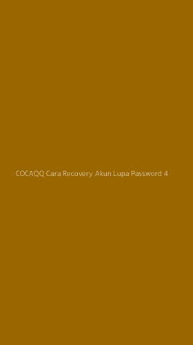 Tampilan Antarmuka Aplikasi Cocaqq Cara Recovery Akun Lupa Password - 4