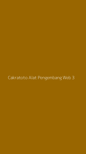 Tampilan Antarmuka Aplikasi Cakratoto Alat Pengembang Web - 3