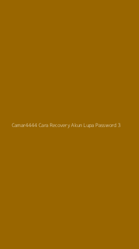 Tampilan Antarmuka Aplikasi Camar4444 Cara Recovery Akun Lupa Password - 3