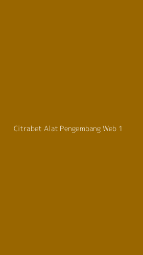 Tampilan Antarmuka Aplikasi Citrabet Alat Pengembang Web - 1