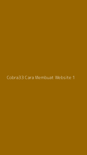 Tampilan Antarmuka Aplikasi Cobra33 Cara Membuat Website - 1