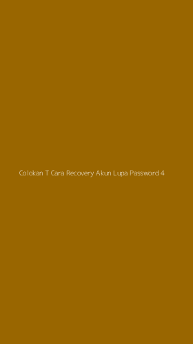 Tampilan Antarmuka Aplikasi Colokan T Cara Recovery Akun Lupa Password - 4