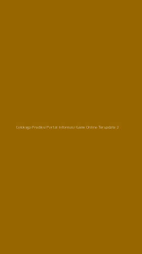 Tampilan Antarmuka Aplikasi Coloksgp Prediksi Portal Informasi Game Online Terupdate - 2