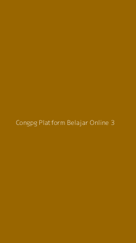 Tampilan Antarmuka Aplikasi Congpg Platform Belajar Online - 3