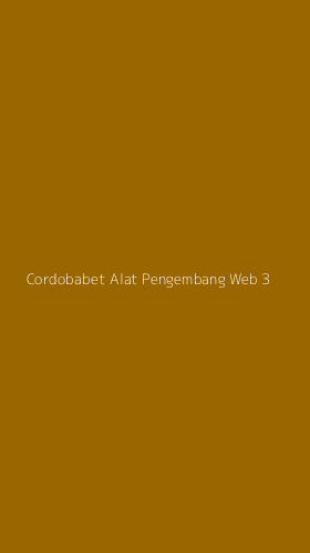 Tampilan Antarmuka Aplikasi Cordobabet Alat Pengembang Web - 3