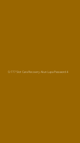 Tampilan Antarmuka Aplikasi Cr777 Slot Cara Recovery Akun Lupa Password - 4