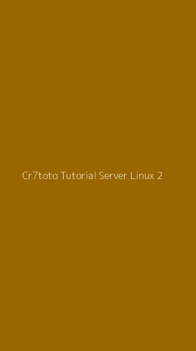 Tampilan Antarmuka Aplikasi Cr7toto Tutorial Server Linux - 2
