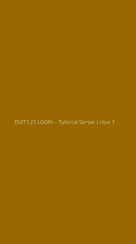 Tampilan Antarmuka Aplikasi DUIT123 LOGIN - Tutorial Server Linux - 1