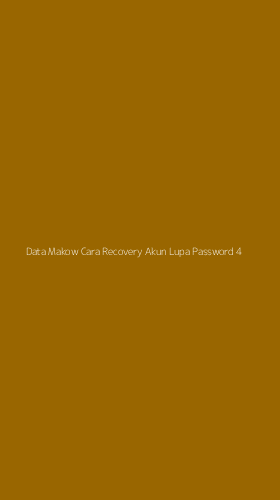 Tampilan Antarmuka Aplikasi Data Makow Cara Recovery Akun Lupa Password - 4