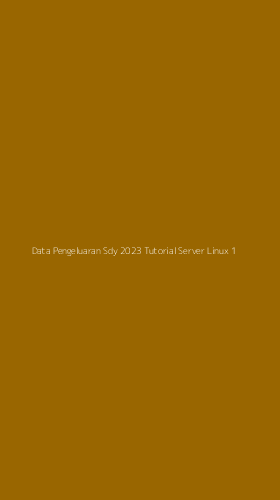 Tampilan Antarmuka Aplikasi Data Pengeluaran Sdy 2023 Tutorial Server Linux - 1