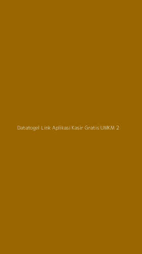 Tampilan Antarmuka Aplikasi Datatogel Link Aplikasi Kasir Gratis Umkm - 2
