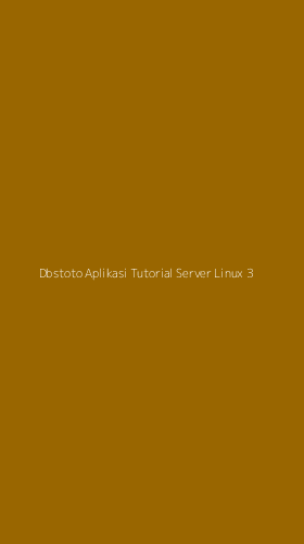 Tampilan Antarmuka Aplikasi Dbstoto Aplikasi Tutorial Server Linux - 3