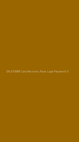 Tampilan Antarmuka Aplikasi Enjoy888 Cara Recovery Akun Lupa Password - 3