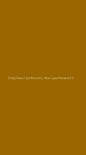 Tampilan Antarmuka Aplikasi Elang Dewa Cara Recovery Akun Lupa Password - 3