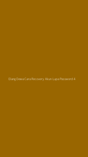 Tampilan Antarmuka Aplikasi Elang Dewa Cara Recovery Akun Lupa Password - 4
