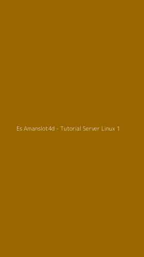 Tampilan Antarmuka Aplikasi Es Amanslot4d - Tutorial Server Linux - 1