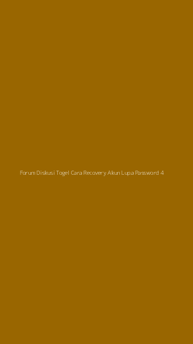 Tampilan Antarmuka Aplikasi Forum Diskusi Togel Cara Recovery Akun Lupa Password - 4