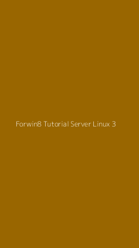Tampilan Antarmuka Aplikasi Forwin8 Tutorial Server Linux - 3