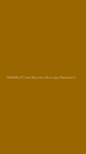 Tampilan Antarmuka Aplikasi Garamslot Cara Recovery Akun Lupa Password - 3