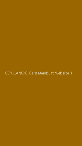 Tampilan Antarmuka Aplikasi Gemilang4d Cara Membuat Website - 1