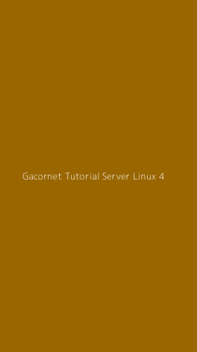 Tampilan Antarmuka Aplikasi Gacornet Tutorial Server Linux - 4