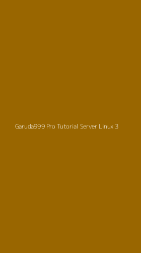 Tampilan Antarmuka Aplikasi Garuda999 Pro Tutorial Server Linux - 3