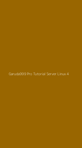 Tampilan Antarmuka Aplikasi Garuda999 Pro Tutorial Server Linux - 4
