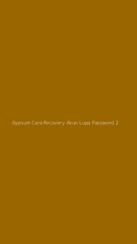 Tampilan Antarmuka Aplikasi Gypsum Cara Recovery Akun Lupa Password - 2